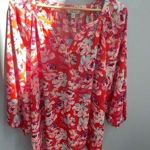 Pioneer Woman Red Floral Women's Top size xxl NWOT